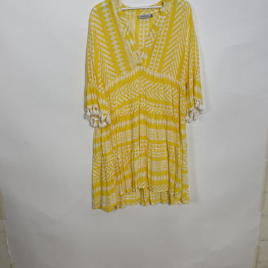 Robe tunique à motif jaune