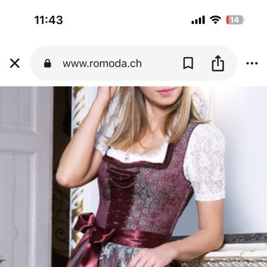 Dirndl, Countryline, Gr. 40, bordeauxrot 