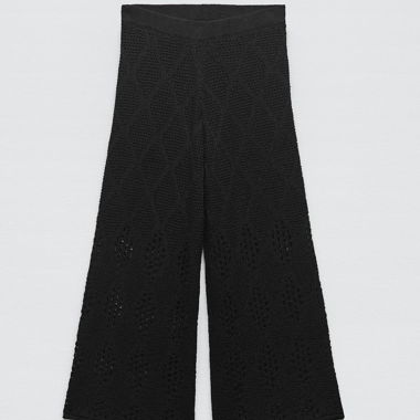 Pantalon en maille noir