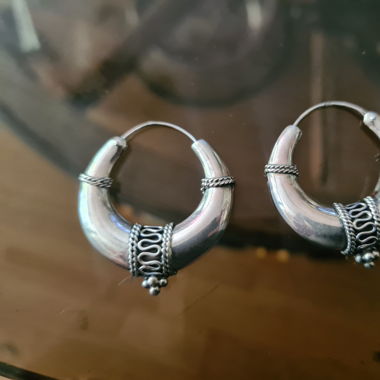 Tibetisches Silber Ohrringe 