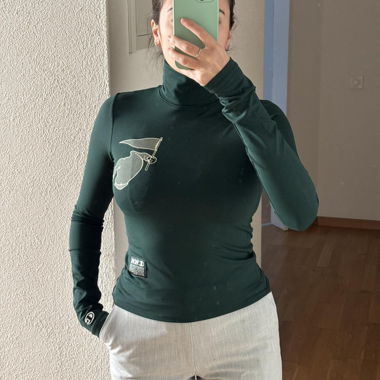 Champion green XS long-sleeve turtleneck top