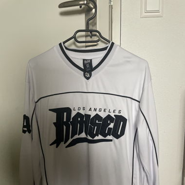 Born X Raised Longsleeve Jersey Los Angeles White