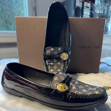 Louis Vuitton Leder Mokassins - dunkelblau - EU 42