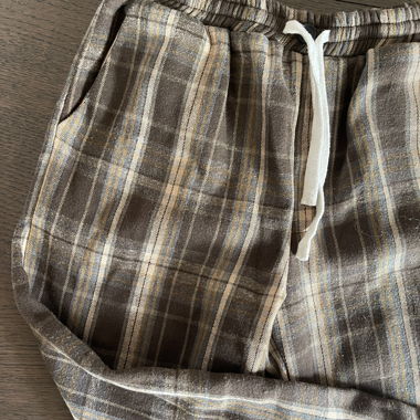 Pantalon baggy doublé / à carreaux