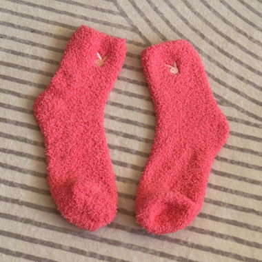 Pink Terry Socks