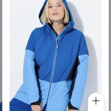 Giacca da sci blu con cappuccio (taglia: 54-56) 