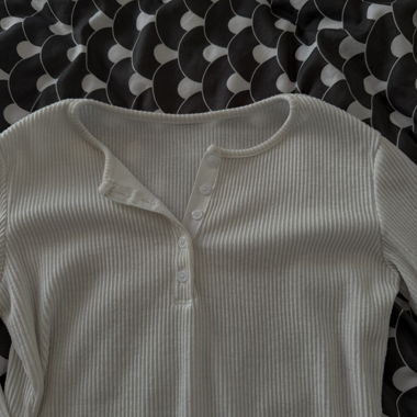 Top Bianco a Coste