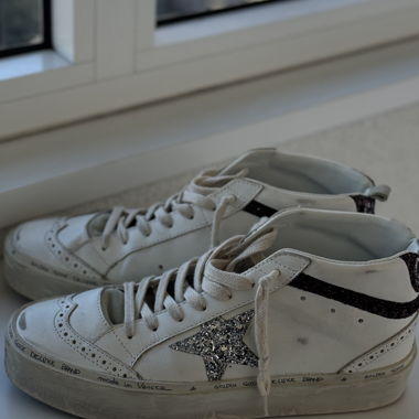 Sneakers Golden Goose Midstar glitter bianche