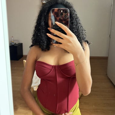 Bustier rouge bordeaux