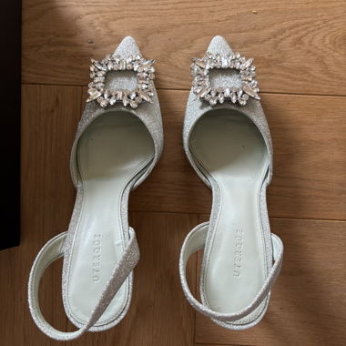 Décolleté slingback con glitter