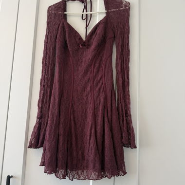 Burgundy Lace Dress
