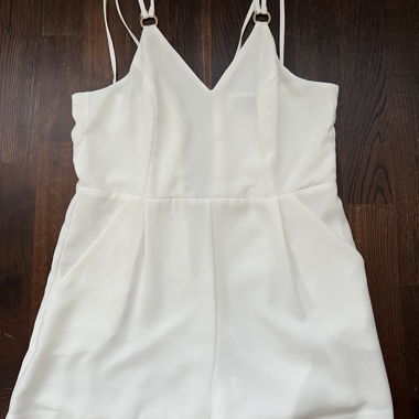 White strappy playsuit, New Look