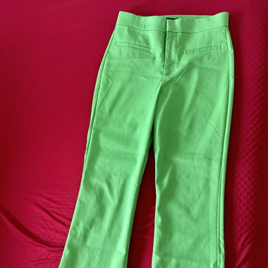 Green Flare Trousers - Spring Fashion