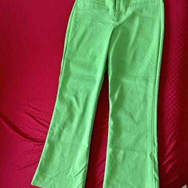 Green Flare Trousers - Spring Fashion
