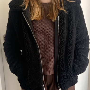 Giacca teddy H&M nera XS