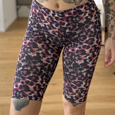 Bikershorts pink leopard print