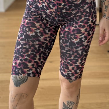 Bikershorts pink leopard print