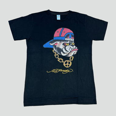 Ed Hardy bulldog t shirt vintage, XL