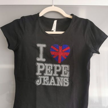 T-Shirt mit Strass Steinchen Pepe Jeans