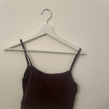 Brown crop top