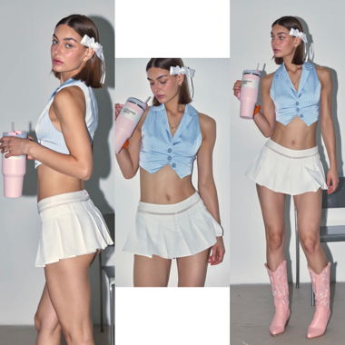 Pleated Mini Skirt AWAYLEE