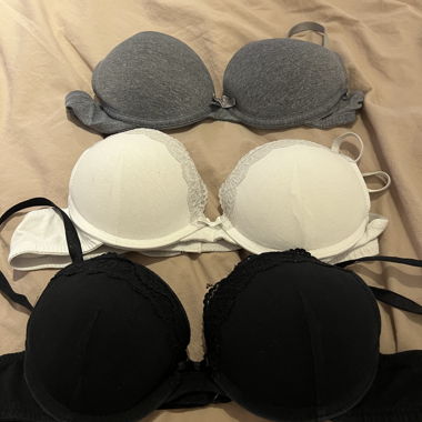 3 A-cup bras