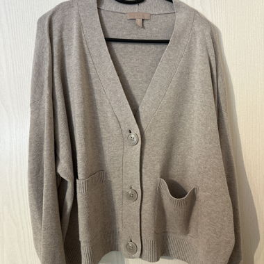 Beige knitted cardigan