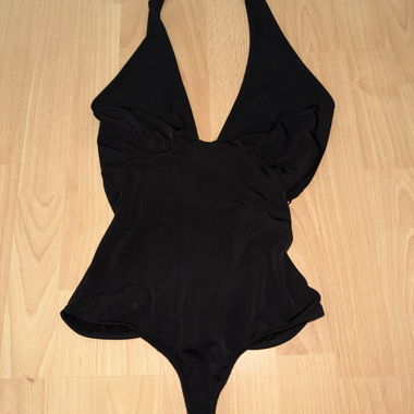 Black Neckholder Bodysuit