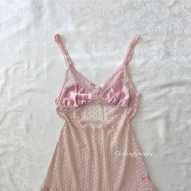Body Pop Pink Lace Slip Dress (XS)
