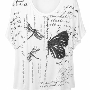 T-shirt blanc à imprimé