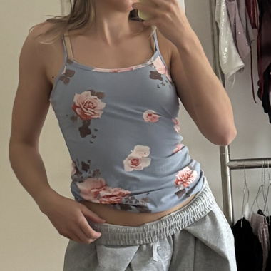 Blue Floral Cami Top Size S
