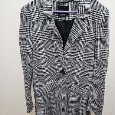 Manteau long pied-de-poule AMISU