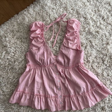 Pinkes Rueschen-Top