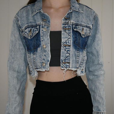 cropped jeans jacket