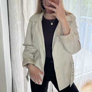 Beige Trench Coat 