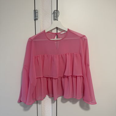 Pink Chiffon Top