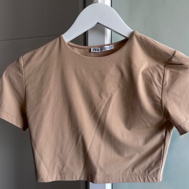Zara Crop Top beige