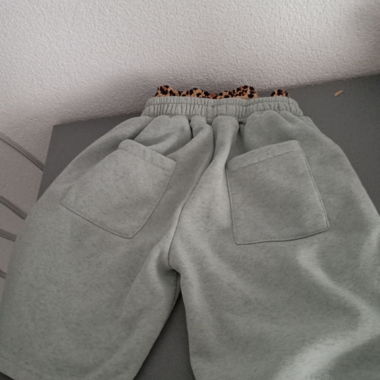 Kids' Shorts with Leopard Waistband