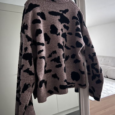 Pull imprimé léopard taille M