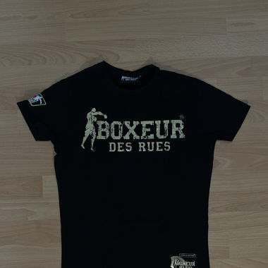 black and gold boxeur des rues t-shirt