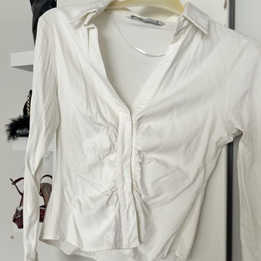 Weiße Zara Bluse S