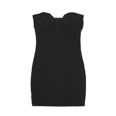 Robe noire courte avec roses Zara gr S