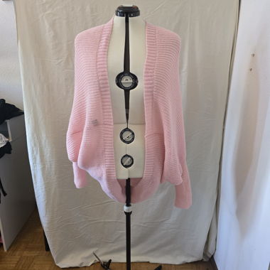 Gilet in maglia rosa