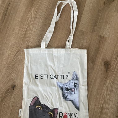 Cat print tote bag