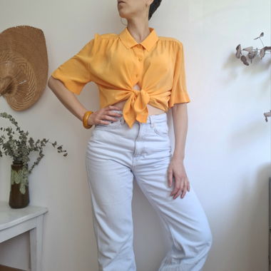 Blouse jaune vintage