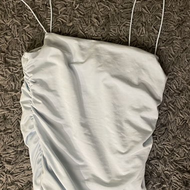 Top azzurro baby con spalline a sottile