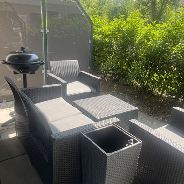 Garden lounge set with rattan look