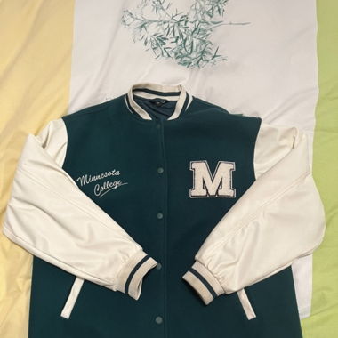 green varsity jacket 🌲