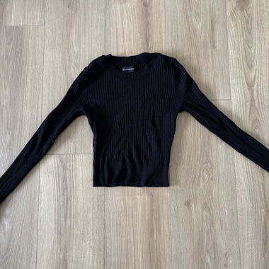 Maglione nero a coste di Even&Odd