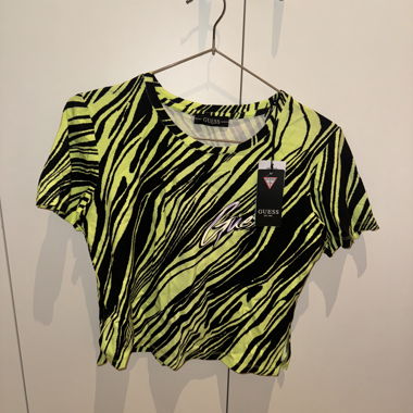 GUESS Zebra Crop Top
